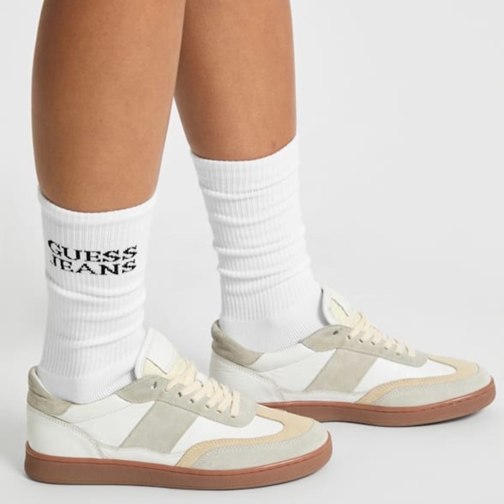 Guess White and Gray Sneakers